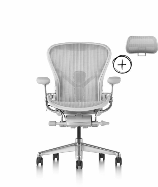 Aeron Remastered Aluminium inkl. Atlas Headrest