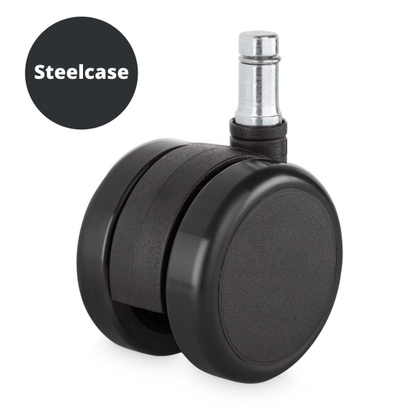 Hartbodenrollen – passend für die meisten Steelcase Bürostühle (5er Set)