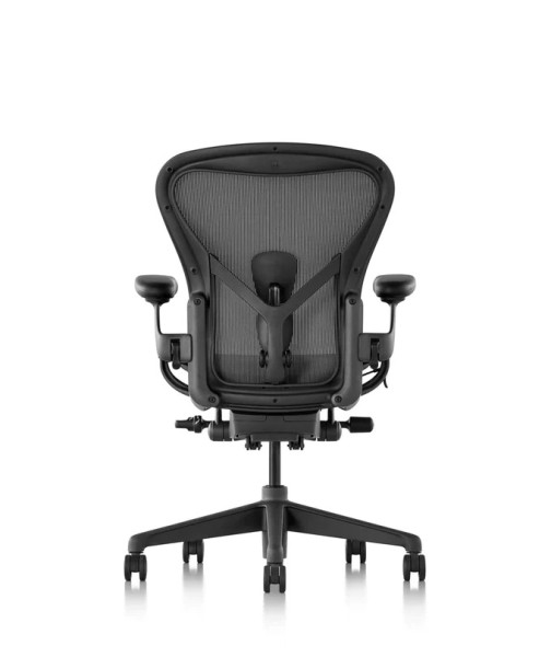B Aeron Remastered Graphite Chair / high / full tilt / adj arms
