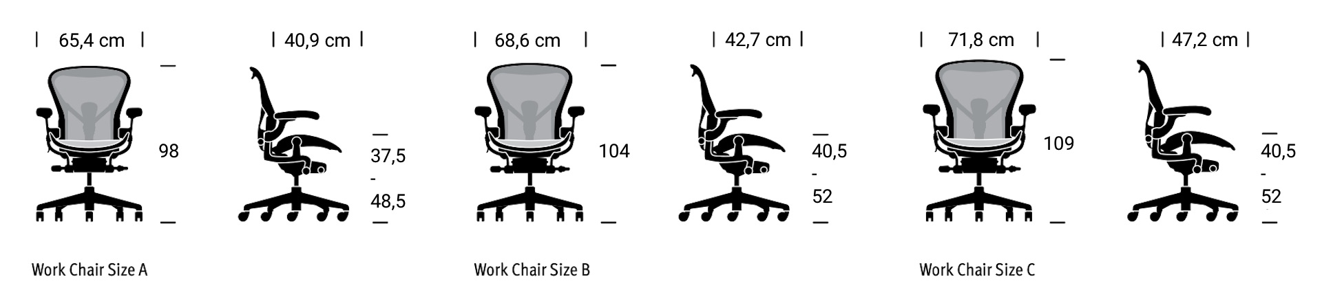 Øl Rouse Også The Aeron Is Available In Three Sizes