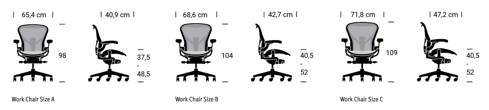 The 3 Sizes Of An Aeron Chair Designcabinet