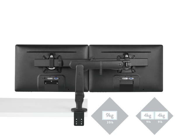 CBS Ollin – Monitorarm Schwarz / Black / Dual
