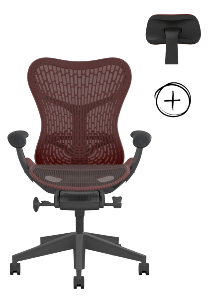 Herman Miller Mirra 2 Graphite inkl. Atlas Headrest