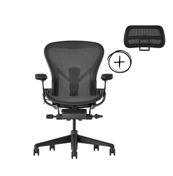Aeron Remastered Onyx inkl. Atlas Headrest