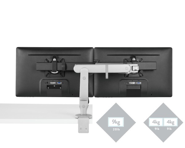 CBS Ollin – Monitorarm Weiß / White / Dual