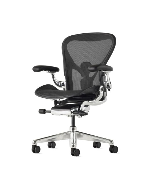 B Aeron Remastered Onyx Chair / high / full tilt / adj arms