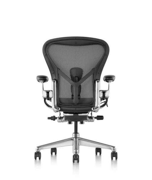 B Aeron Remastered Graphite Chair / high / full tilt / adj arms