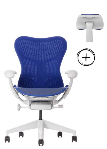 Herman Miller Mirra 2 Alpine inkl. Atlas Headrest