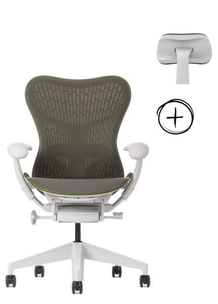 Herman Miller Mirra 2 Alpine inkl. Atlas Headrest