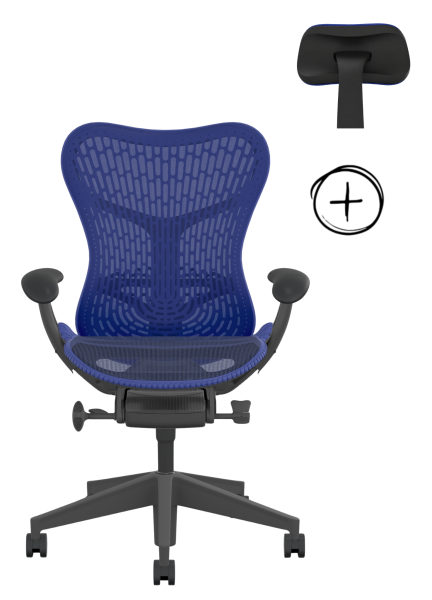 Herman Miller Mirra 2 Graphite inkl. Atlas Headrest