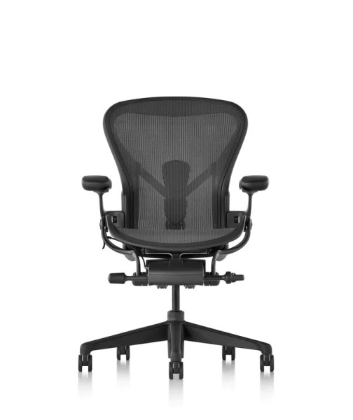 B Aeron Remastered Graphite Chair / high / full tilt / adj arms