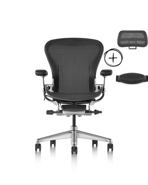 Aeron Remastered Aluminium inkl. Atlas Headrest