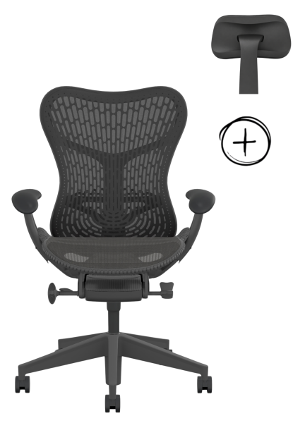 Herman Miller Mirra 2 Graphite inkl. Atlas Headrest
